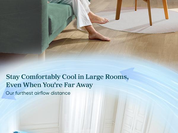 Levoit Corebreeze R432 Smart Standing cooling Fan 1451CFM High Airflow WiFi/Voice Control 12H Timer 120°+90° Oscillating 20dB 12 Speeds Pedestal & Tabletop