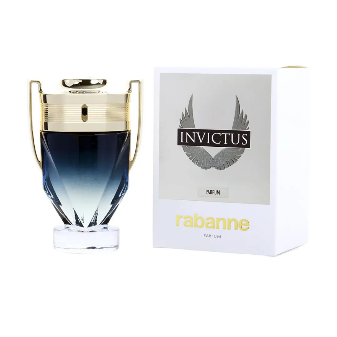 Paco Rabanne Invictus Parfum for Men, 3.4 fl oz Woody Aquatic Male Fragrance with Naturally Derived Grapefruit, Lavender, Sandalwood - Long-Lasting Cologne