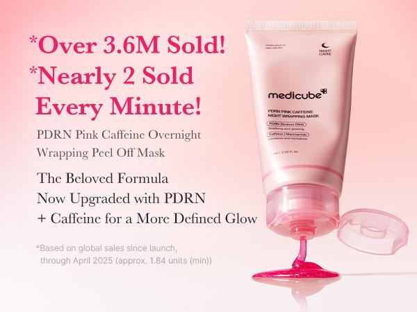 [medicube] PDRN Pink Caffeine Overnight Wrapping Mask : SLEEP, SHED, AND GLOW!