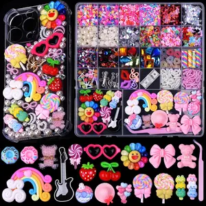 3980 Pcs Junk Case Charms Kit for Phone Case,Slime Craft,Cute Nail Art Charms