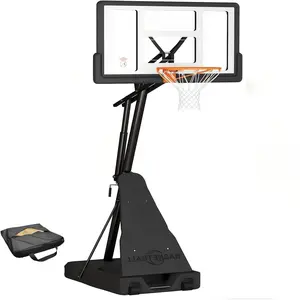 COFIYARD Outdoor Basketball Hoop 44/54-inch Shatterproof Backboard 5.25-10 Feet Height Adjustable Portable System with Wheels Durable for Teens & Adults