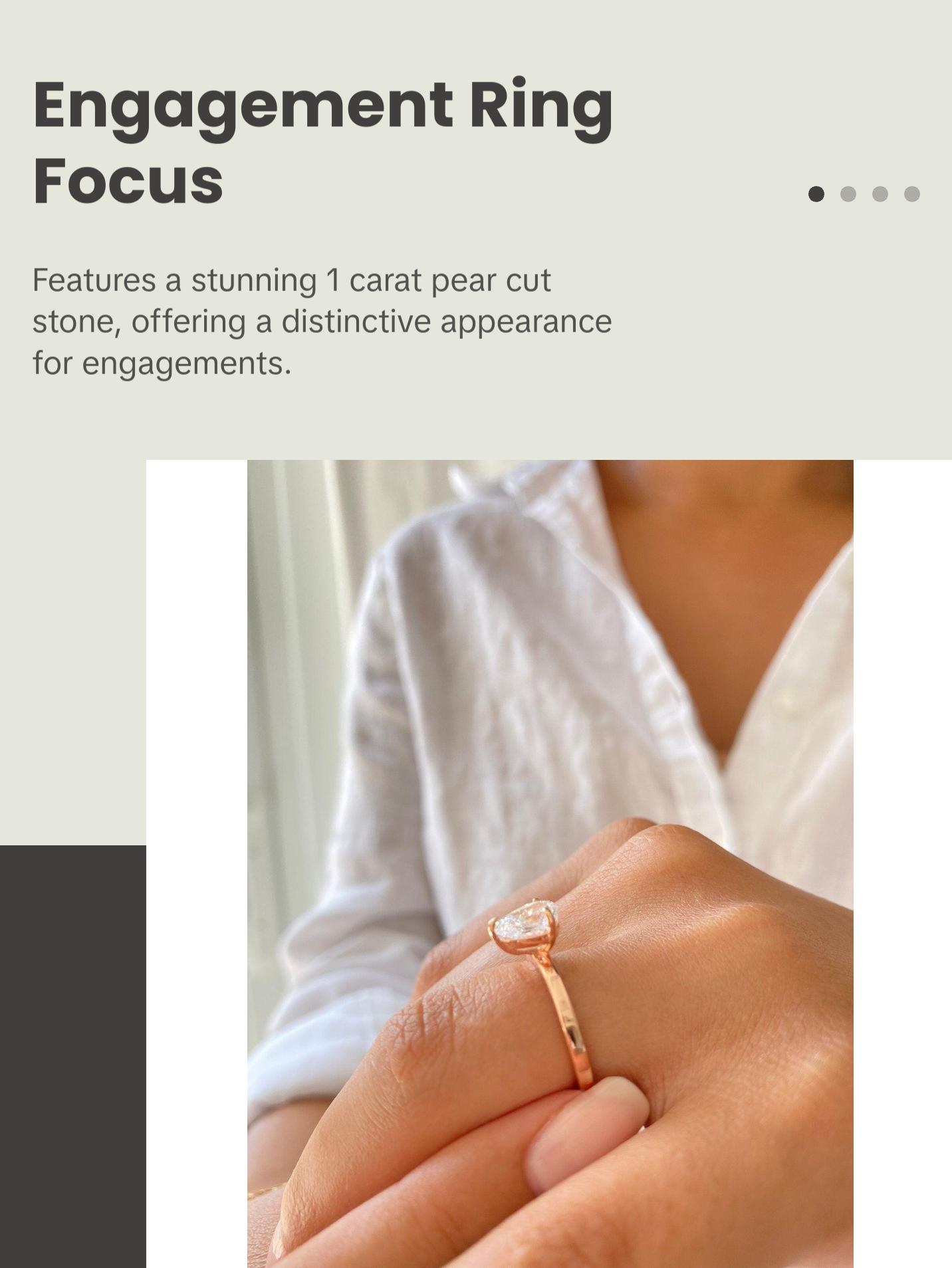 1 Carat Pear Cut Engagement Ring