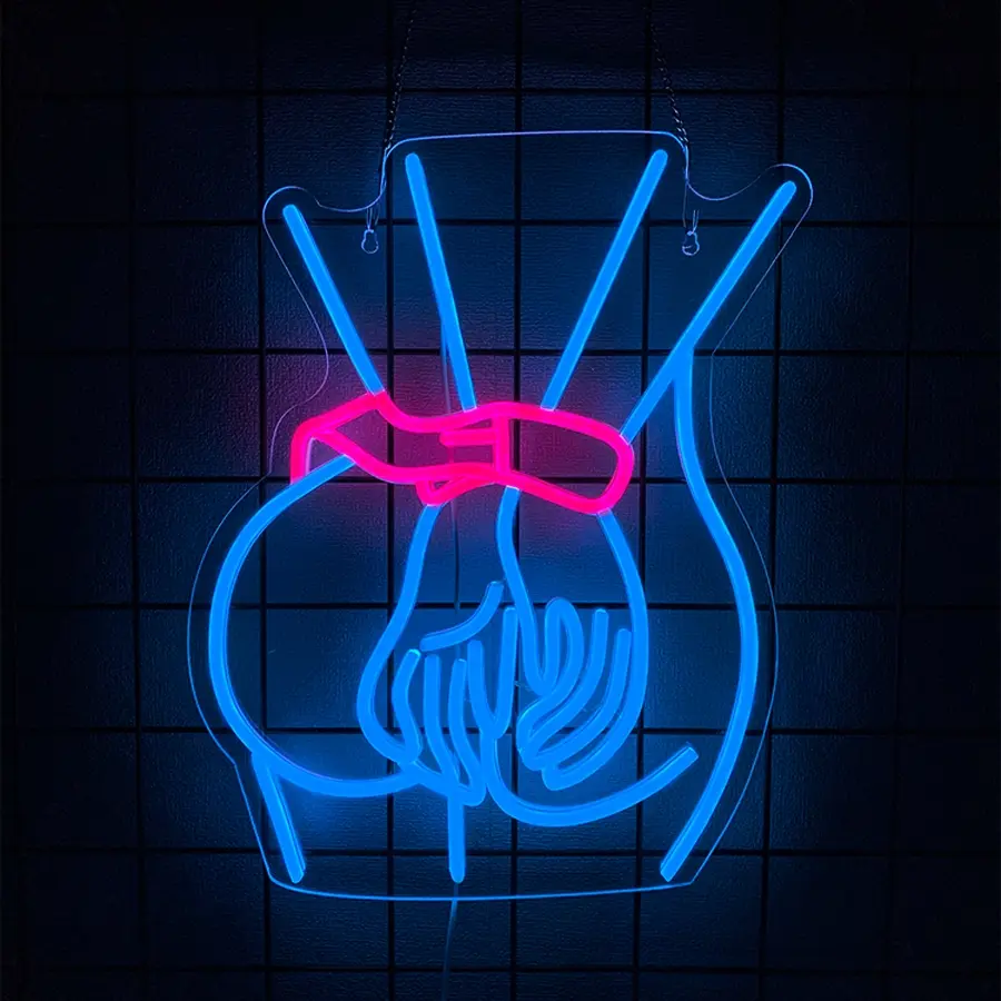 Lady Neon Sign,Neon Sign for Wall Decor,Lady Back Neon Light Up Sign,LED Sign Blue Neon Sign for Bedroom Man Cave Game Room Home Party Art Decor,Bar,Club USB Powered Easy Hanging