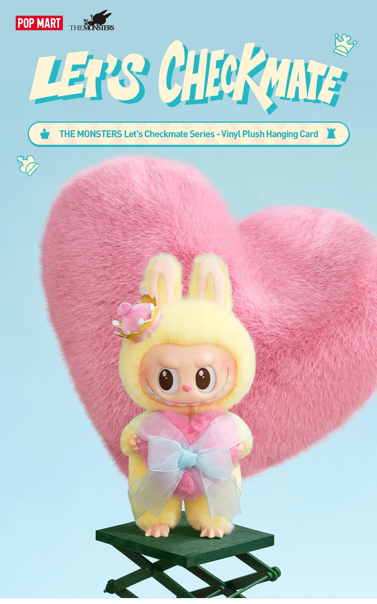 POP MART THE MONSTERS Let's Checkmate Series-Vinyl Plush Hanging Card, Labubu Collectible Toys,Surprise Gift