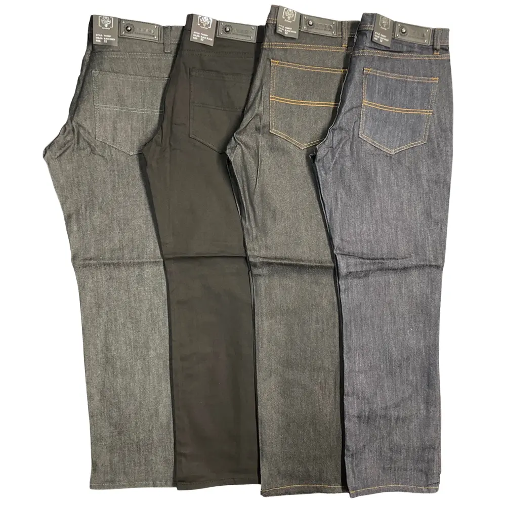Men's Stretch Slim Fit Lightweight Denim Jeans Straight Leg Work Pants