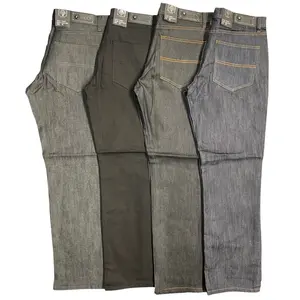 Men's Stretch Slim Fit Lightweight Denim Jeans Straight Leg Work Pants