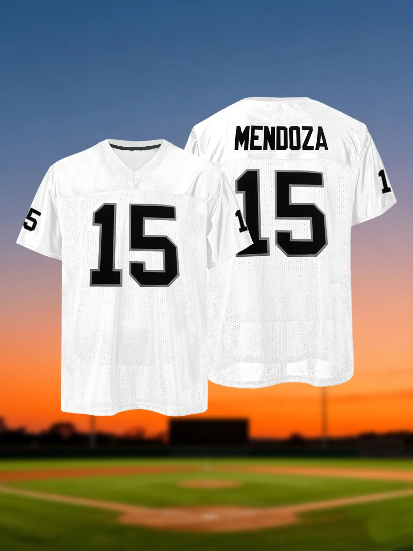 Las Vegas 15 Black Mesh Football Jersey, Breathable Stitched Sports Uniform for Men Women Streetwear, Sports Apparel, Sportswear Clothing