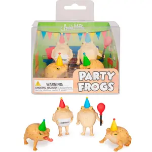 4-Pack Party Frogs Figurines – Hilarious Gag Toys for Fun Lovers – Archie McPhee