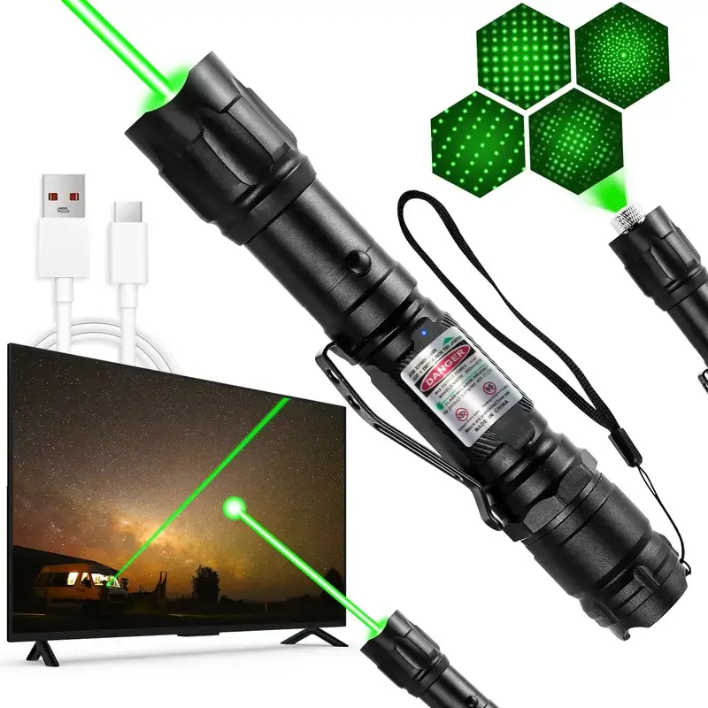 USB Charging Pet Laser Toy, Low Power Safe, Indoor Outdoor Use, & Lasers,  Ideal for Dogs & Cats, Laser Beam Light,Wall Projection Fun