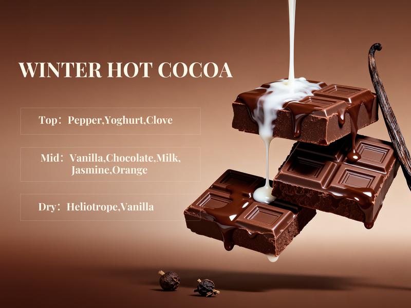 Sttes #21 Winter Hot Cocoa Memories  Perfume for Women - Gourmand Eau de Parfum with Chocolate, Milk & Vanilla, 100ml / 3.4 fl oz