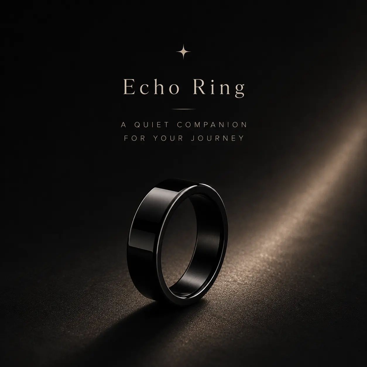NFC Companion Ring, Minimalist Black Jewelry with a Hidden Personal Tarot Experience, Daily Reflection, No App Required, Meaningful Gift