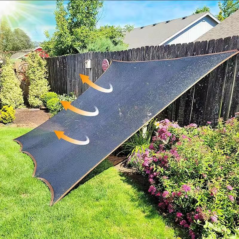 90% Blackout Cloth (Black) - 10 x 13ft UV-Resistant Shade Net with Reinforced Rivets, Suitable for Outdoor Adventures / Camping / Garden / Patio / Greenhouse.Mesh Shade Cloth
