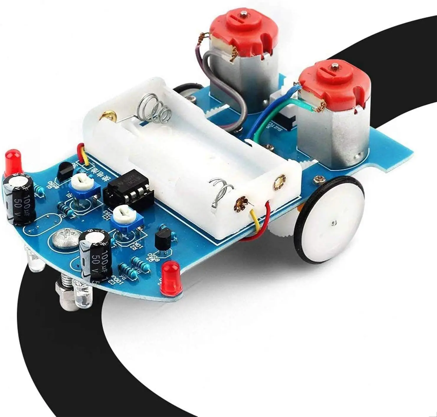 Soldering Practice Kit, Line Following Robot Car Kit Beginners DIY Smart Car Soldering Project Kit for School Competition STEM Education, Learning Electronic project for 10+ Years Old practice kit project kit soldering
