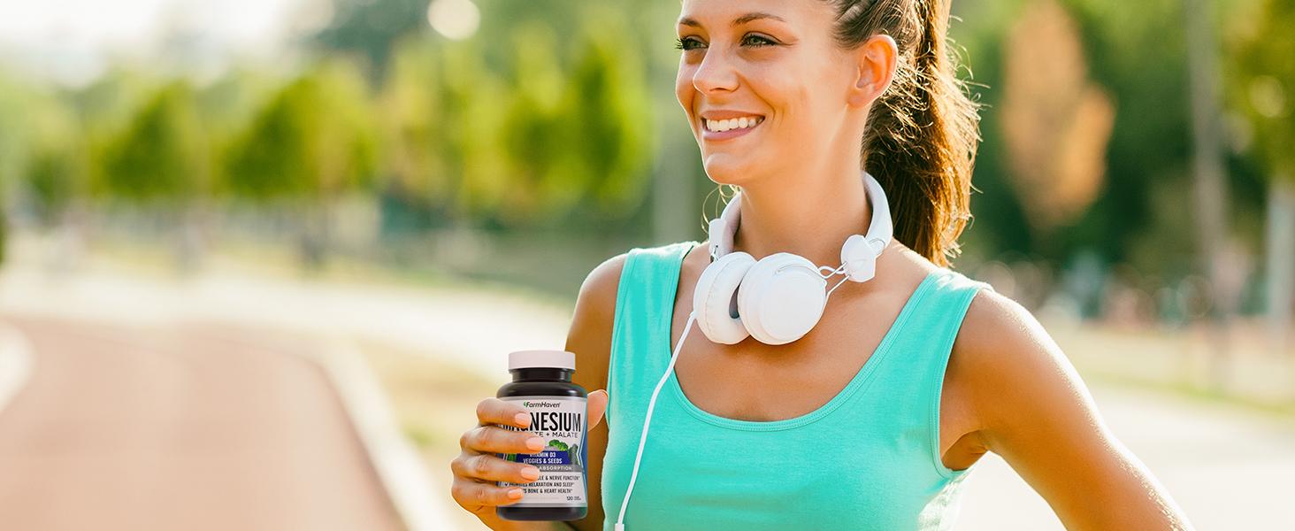 【FarmHaven】Magnesium Glycinate & Malate Complex with Vitamin D3, Supports Bone Health, Nerves, and Muscles, 60-Day Supply Dietary Supplement. Nutrition Healthcare
