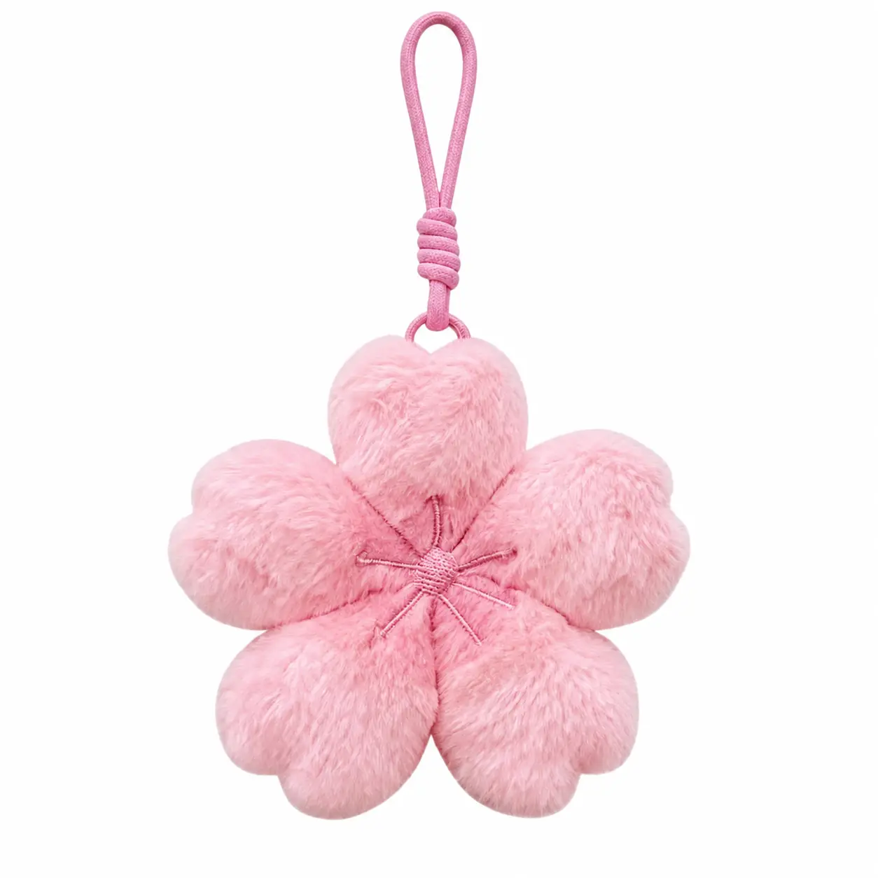 Women's Soft Pink Plush Keychain Bag Charms - Cherry Blossom Branch, Deer, Lighthouse, Flower Designs - Stylish Keyring, Keyrings, Bag Key Accessory - Keychain Included, Birthday Gift Option, Friends, Kawaii, Backpack Accessories, Easy Attach, Soft Fuzzy,