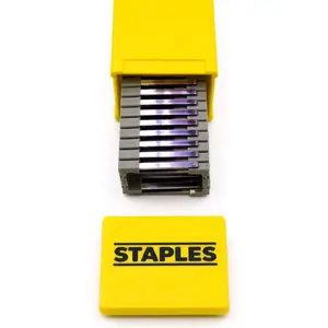 Staple Holder Box for Dewalt Staples| Compact Organizer for Staples | Durable Yellow Case