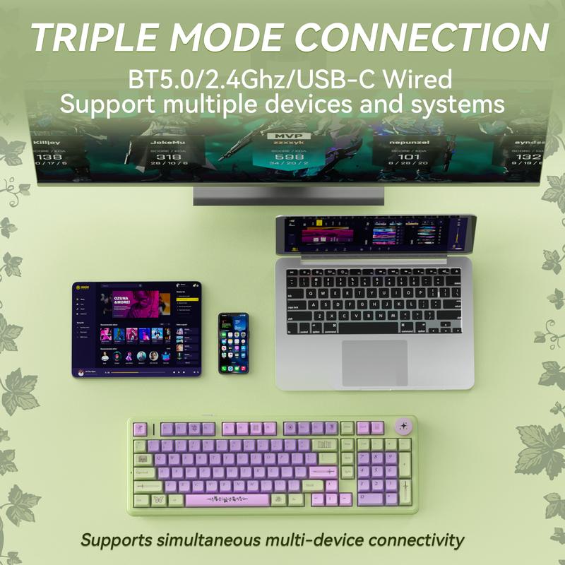 [AULA × Jesnerdingout Co-Designed] Fae Blade F99 Pro Wireless Mechanical Keyboard, 99% Layout, Tri-Mode Connectivity, Hot-Swappable, With Knob Control, RGB Backlight