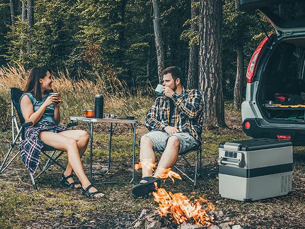 EUHOMY 12 Volt Car Refrigerator, 48 Quart(45L) Car Fridge Electric Cooler APP Control,12V Refrigerator -4℉~68℉ with 12/24V DC & 110-240V AC, Portable Refrigerator for Camping, Travel, RV, Truck, Home