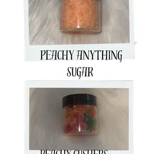 Two 2oz peach flavor Sour Dour Bites Gushers and Anything sugar. Great for fruit and snacks chewy Candy Sweet Bonbon Candies