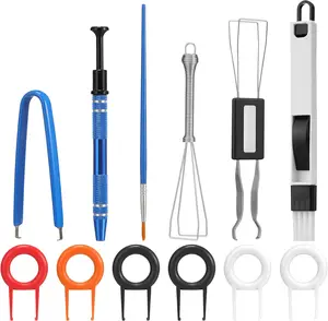 12 Pack Keyboard Lube Switch Puller Kits Key Cap Remover Tools Mechanical Switch Opener for Mechanical Keyboard Removing Fixing Cleaning