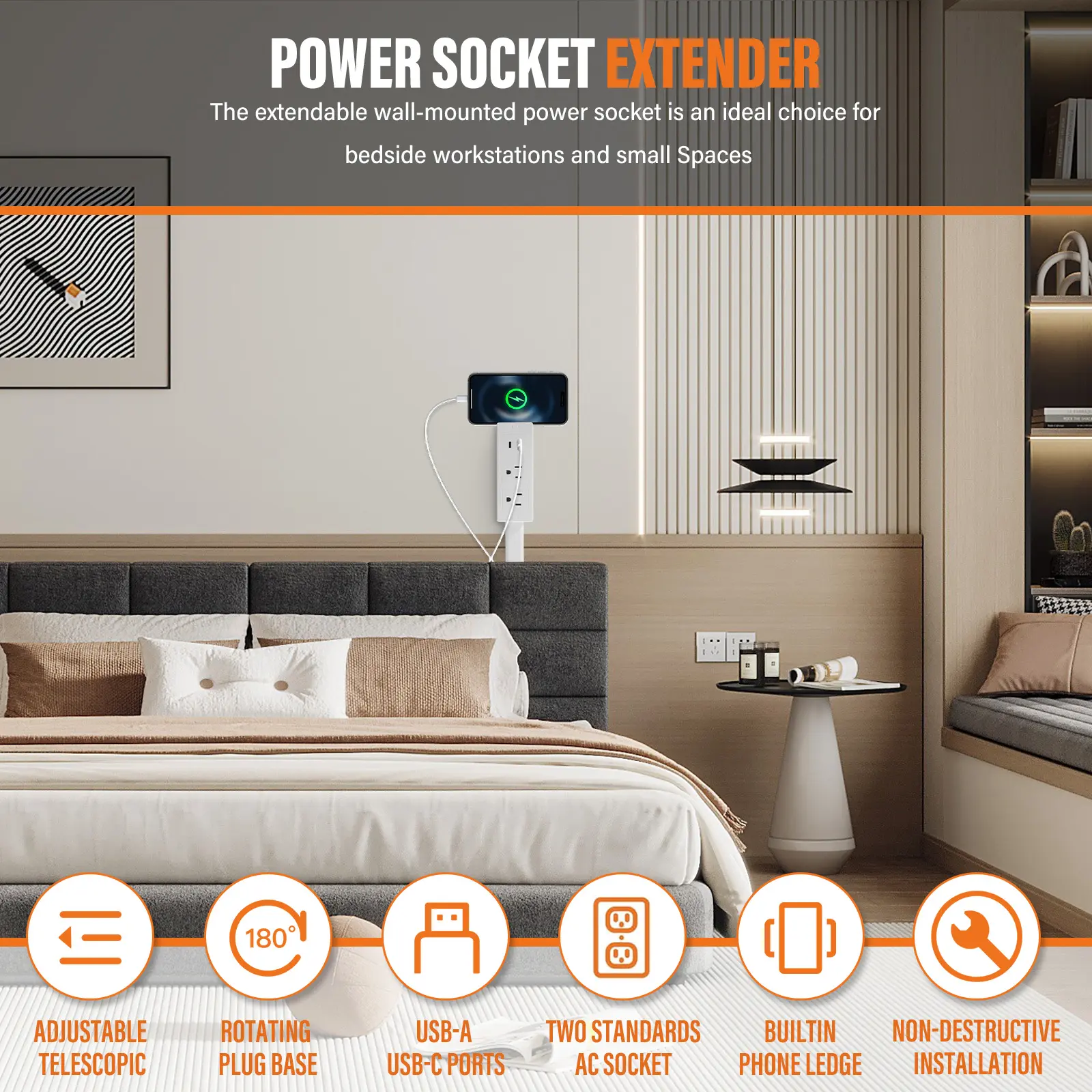 Electrical Outlet Extender Stick - Power Socket Expander,Extendable ...