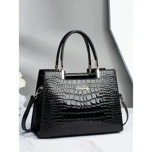 Fashionable Handbag, Letters Decorated Large Capacity Handbag, Elegant Shoulder Bag for Women, Trendy Versatile Daily Commuting Bag, High Capacity Handbag