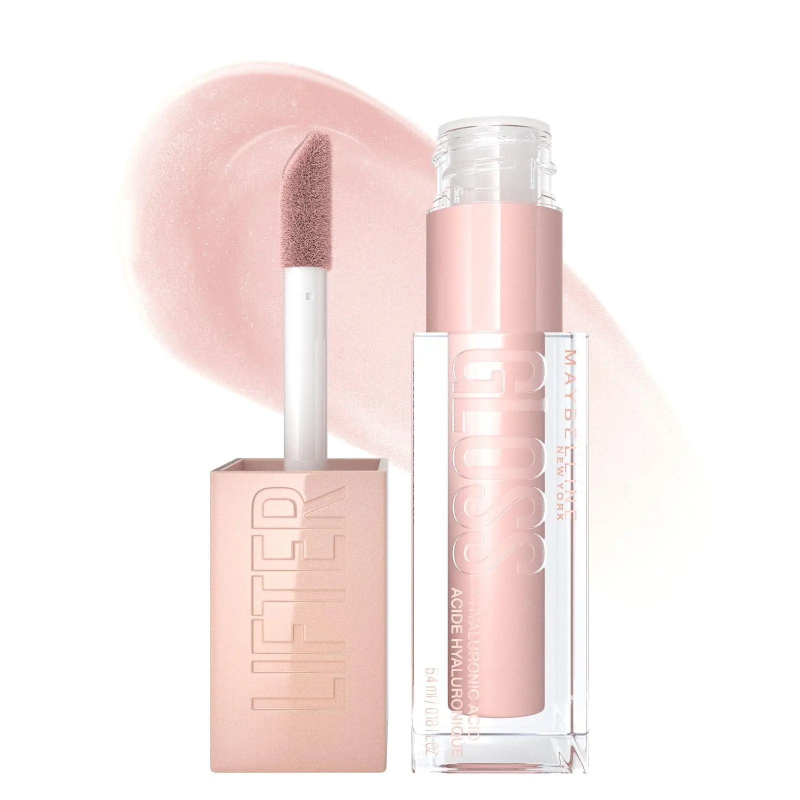 Lifter Gloss, Hydrating Lip Gloss with Hyaluronic Acid, High Shine for Plumper Looking Lips, Maybelline New York