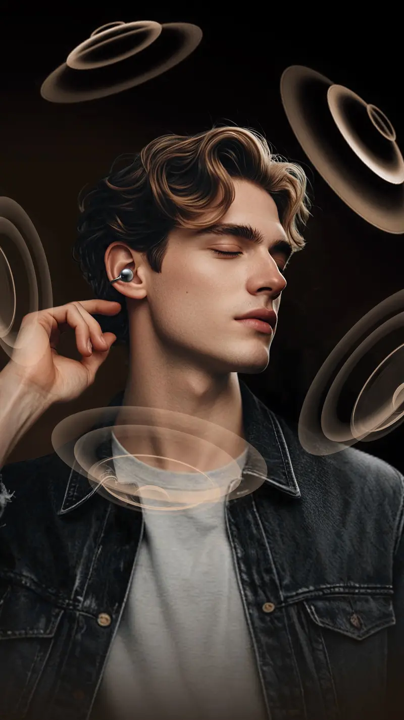 Open-ear earbuds and charging case