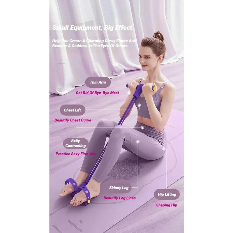 Six Tube Foot Pedal Tension Bands Home Gym Resistance Bands Elastic Pull Straps Tension Rope For Full Body Workout And Abdominal