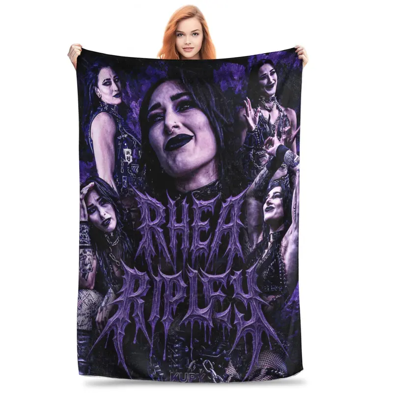 WWE Rhea Ripley Blanket Throw,Flannel Fleece Blankets for Couch Sofa Bed Bedroom Chair Decor Christmas Decorations Blanket Young Adults Men Women Boy Girl Gift