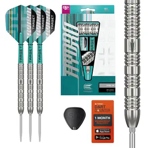 Target Darts Hydro Steel Tip Dart Set, 21G/22G/23G/24G/25G/26G (Barrel 01/02/03) | 90% Tungsten Darts, Silver Swiss Point Tips, Pro Grip Tag Shafts & Pro Ultra No.6 Flights, SP Tool Included
