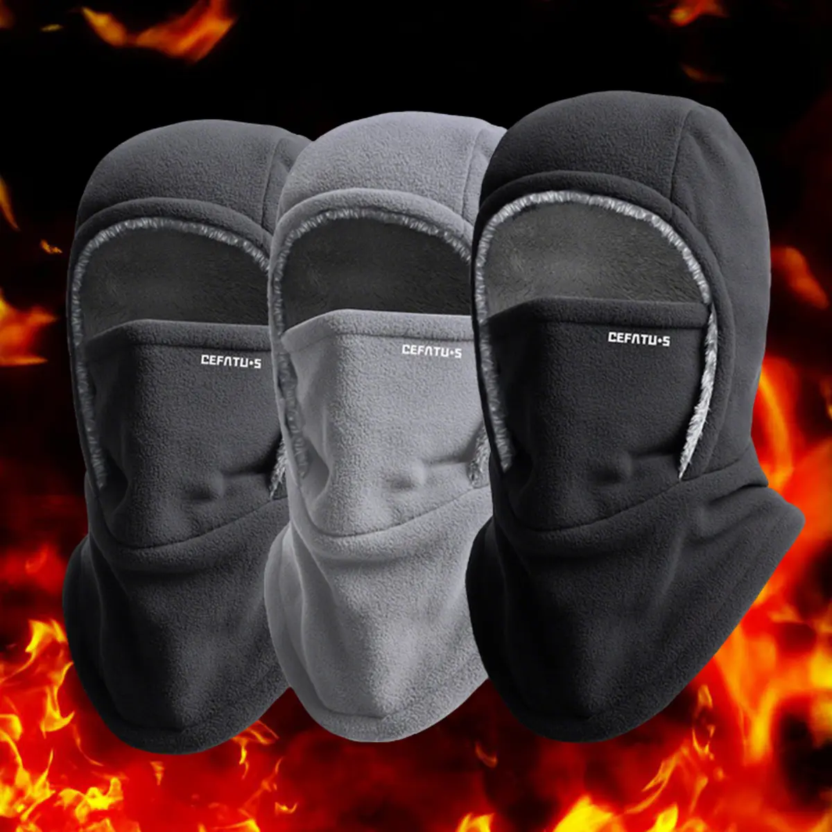 Unisex Windproof and Warm Balaclava, Winter Warm Neck Mask Ear Covering Balaclava Hat for Skiing