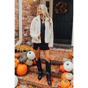 Luxe Feeling Plush Jacket in Cream