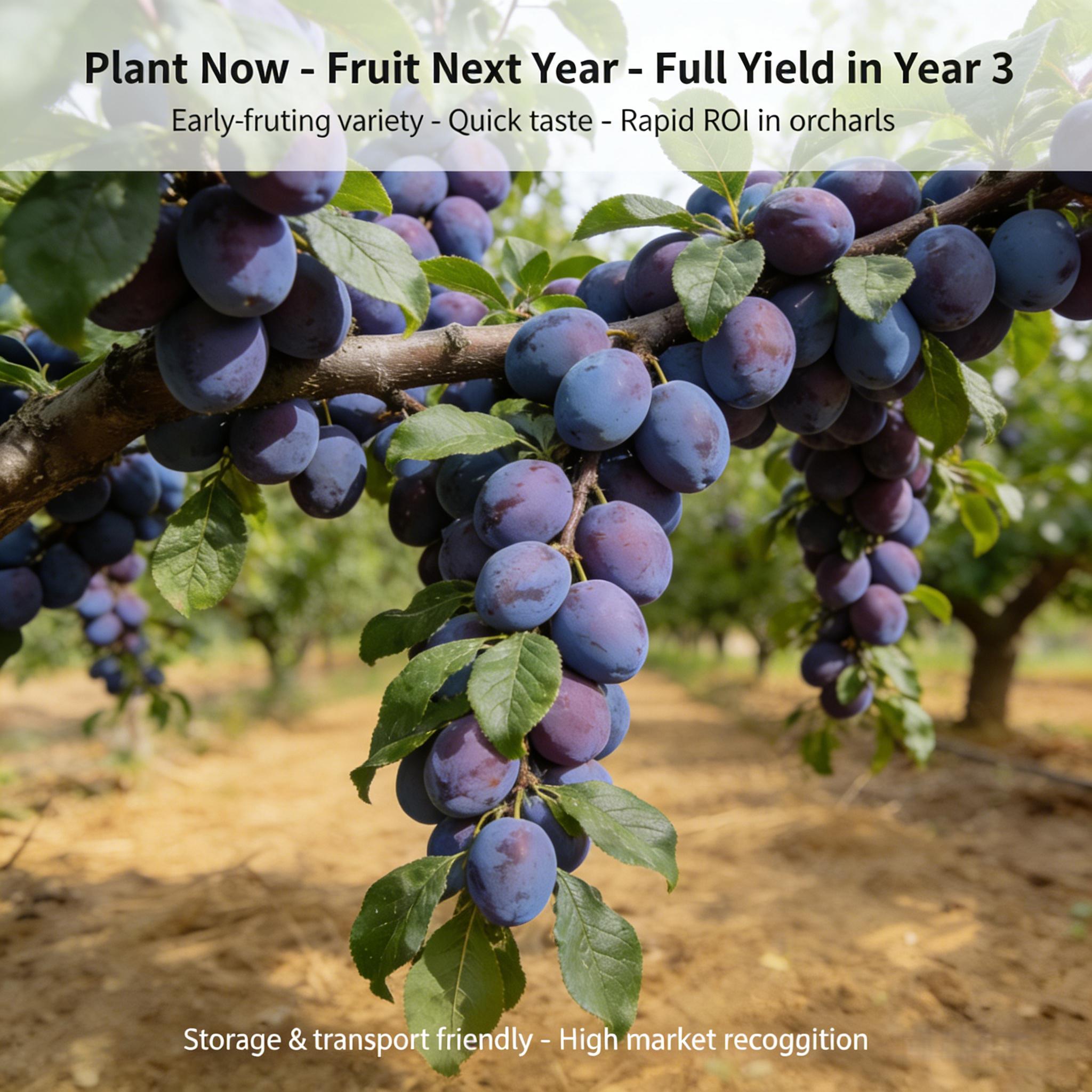 Living Plum Tree – Heirloom: Sweet fruit tree seedlings, hardy and easy to grow, non-GMO heirloom variety, suitable for gardens and backyards. Living Plum Tree – Heirloom: Sweet fruit tree seedlings, hardy and easy to grow, non-GMO heirloom variety, suitable for gardens and backyards.