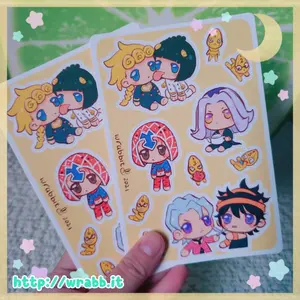 Golden Wind JJBA Sticker Sheet
