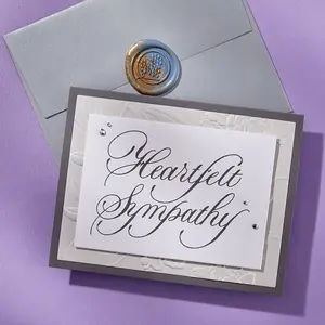 Copperplate Heartfelt Sympathy BetterPress Plate by Paul Antonio
