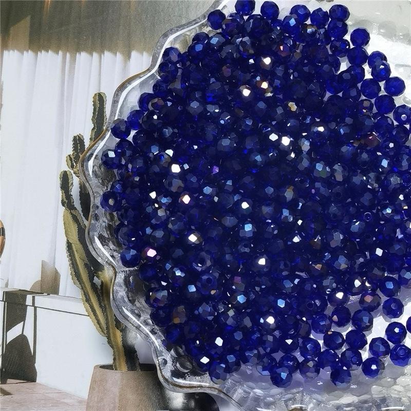 【C003】DIY 6mm   flat crystal faceted glass beads Porcelain beads bracelet kit jewelry making