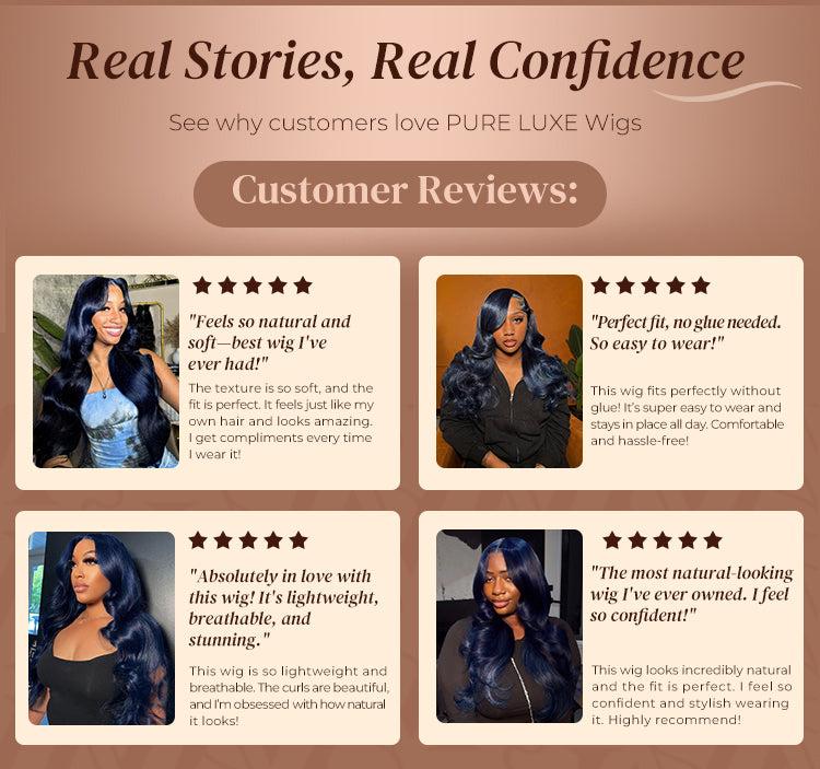 Arabella 13x6 Three-Go Midnight Blue Glueless Loose Body Wave Wig With Drawstring 100% Human Hair Ear to Ear Parting-Max Pre-everything Frontal Lace Wigs SpringStatements