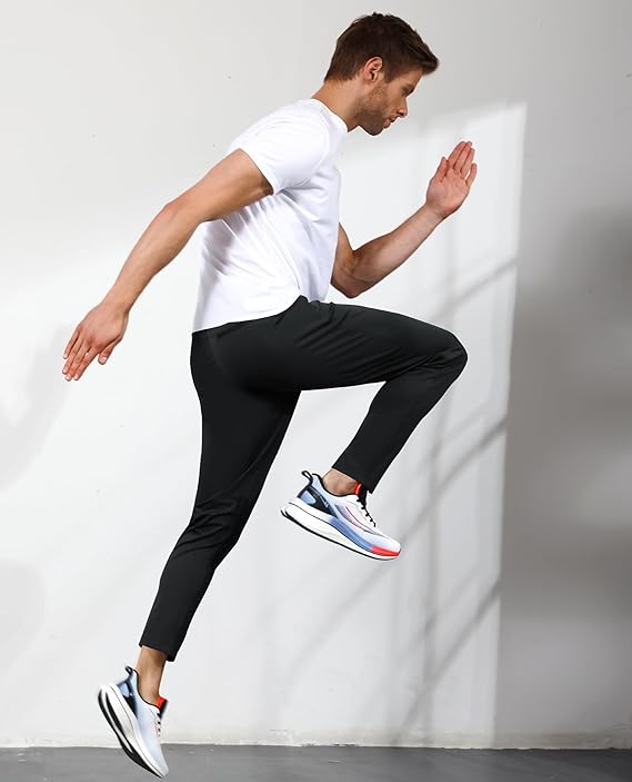 Men's Super stretchy Jogger pants with Zipper Pockets, Athletic Joggers Pants for Running, Workout, Outdoor Men's Super stretchy Jogger pants with Zipper Pockets, Athletic Joggers Pants for Running, Workout, Outdoor