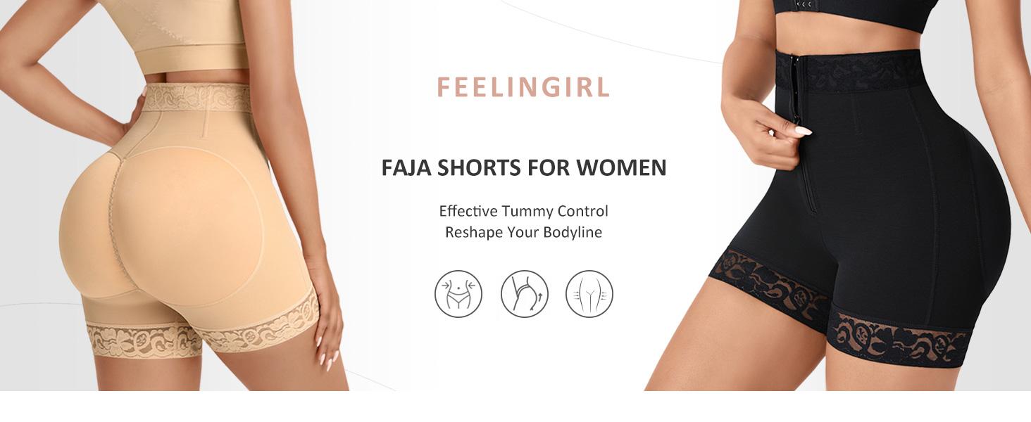 FeelinGirl Body Shaper for Women Butt Lifting Shapewear Fajas Colombianas Shapewear Postpartum Tummy Control Body Shaper Panties with Zipper Closure Comfort Womenswear Dress