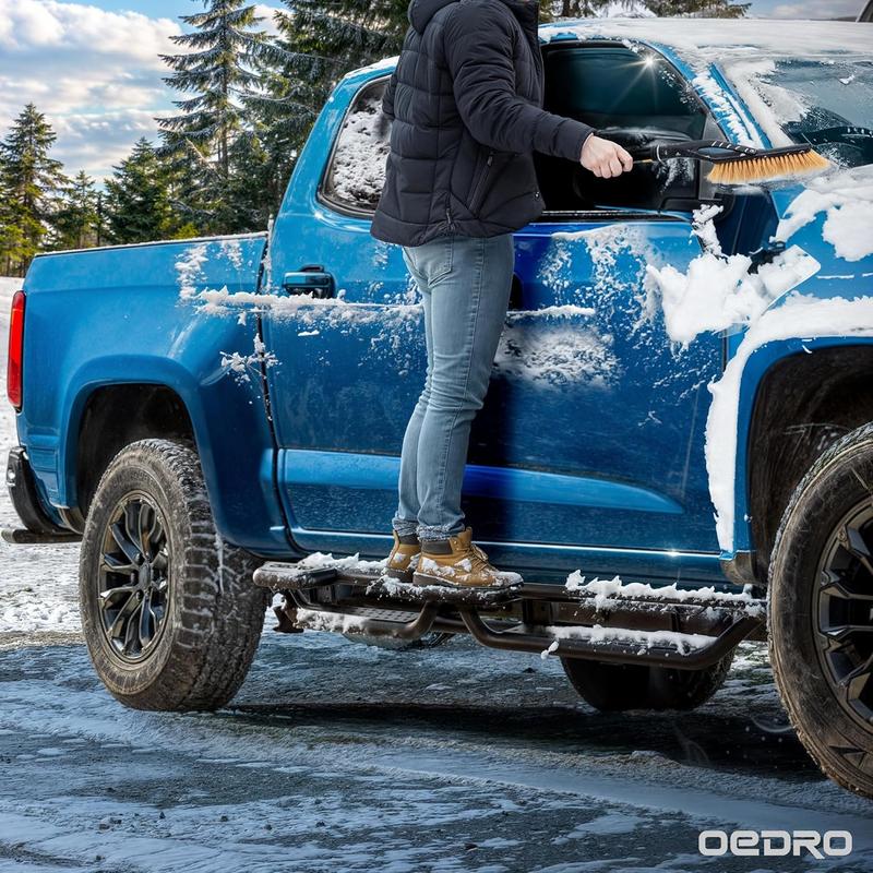 YITAMOTOR Wheel to Wheel Tacoma Running Boards: Compatible with 2005-2023 Double Cab with 4 Full-Size Doors - Bed Access Side Steps with Two Stairs Nerf Bar Car Accessories