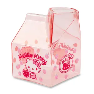 Sanrio Hello Kitty Glass Strawberry Milk Carton | Holds 12 Ounces