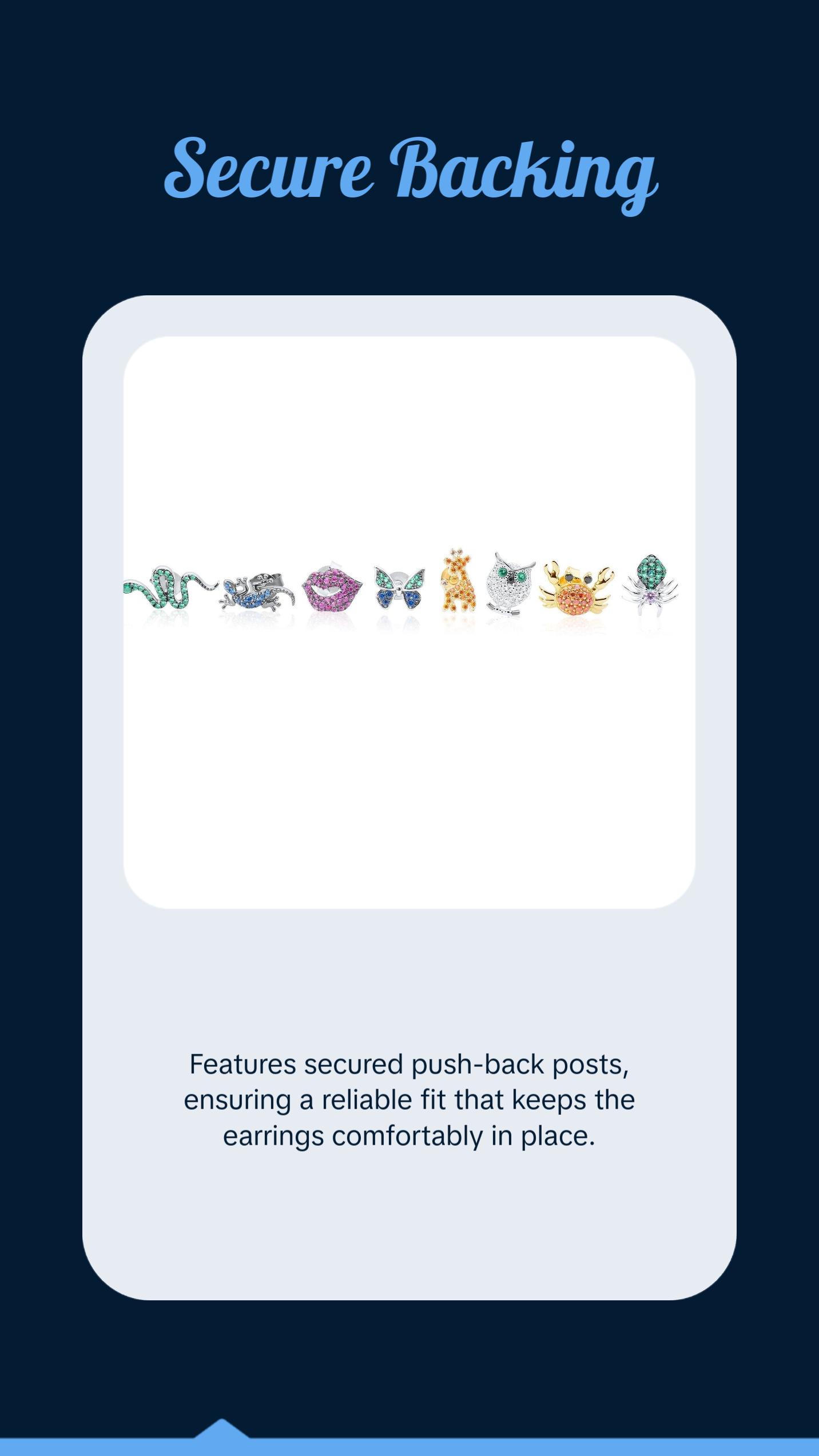 Dainty Monarch Butterfly Sterling Silver Butterfly Earrings