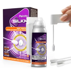 Silka Points Wart Remover Freeze Off, At-Home Cryotherapy for Common & Plantar Warts, Hands & Feet, 12 Precision Applicators