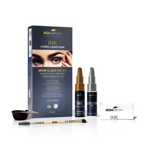 Mina Ibrow - Ink Hybrid Liquid Stain, Brow & Lash Tint Kit -Ash Blonde 14ml