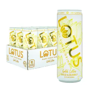 Gold Lotus Plant Power Drink™ | Sugar Free, 10 calories | 160 mg Natural Caffeine from Green Coffee Bean | Made with Organic Plant-Based Ingredients