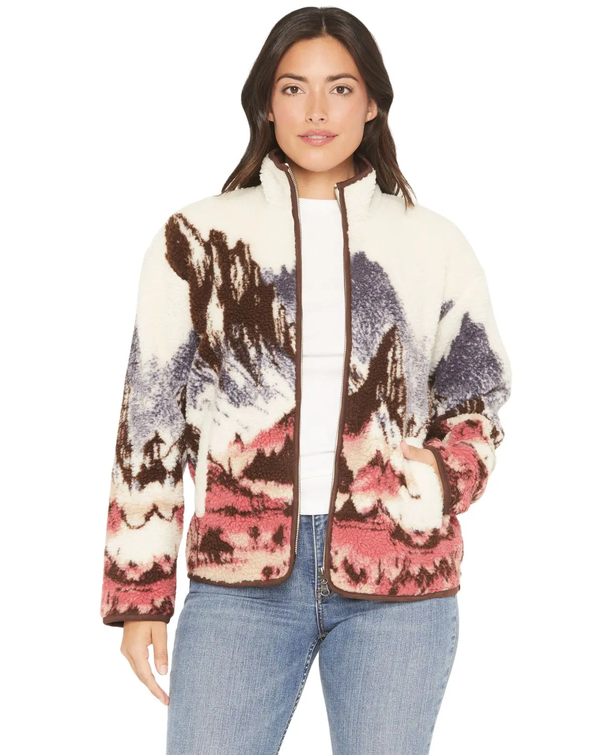 Shyanne Women's Women'S Cascade Zip Front Sherpa Jacket - Srho25sw3-Crm