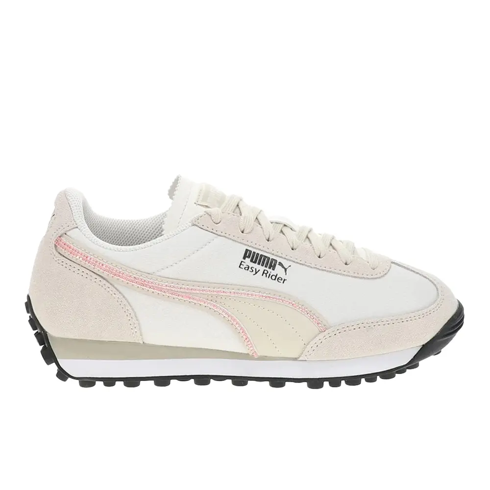 PUMA Womens Easy Rider Gentle Meld Lace Up Sneakers Shoes Casual - Beige, White