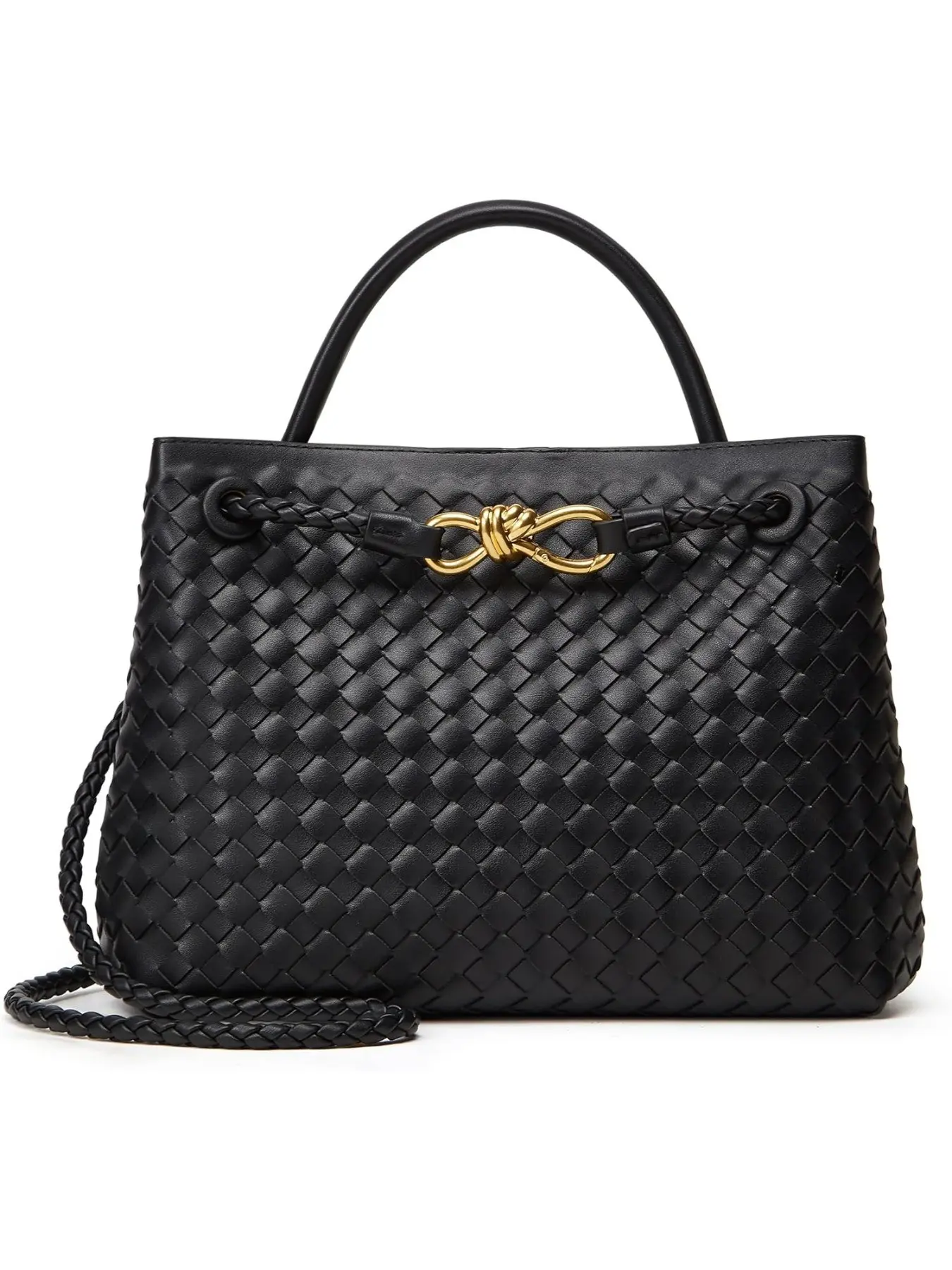 Women Woven Tote Bag Leather Shoulder Backpack Designer Handbag Stylish Portable Bag Fashionable Ladies Purse Crossbody Handbag Crossbody Bags