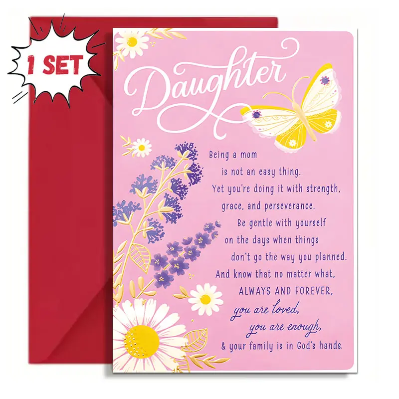 Hallmark Cheering You On Religious Mother's Day Card for Daughter,Heartfelt Mother's Day Card for My Amazing Daughter, Greeting Card, Stationery